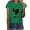 Green, variant on African American Women Black Month History T-shirts Cool Black Ladies Short Sleeve Crewneck Tee Tops Inspiring Future Shirt Black M