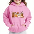thumbnail image 2 of HomeDM Pullover Hoodies for Boys Girls - Long Sleeve Hooded Sweatshirts with Kangaroo Pocket Unisex Kids Sweatshirts - Pink/9-10 Years, 2 of 4