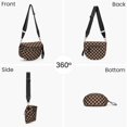 thumbnail image 3 of Bolso cruzado tipo riñonera de nylon a cuadros para mujer A02 Khaki, 3 of 6