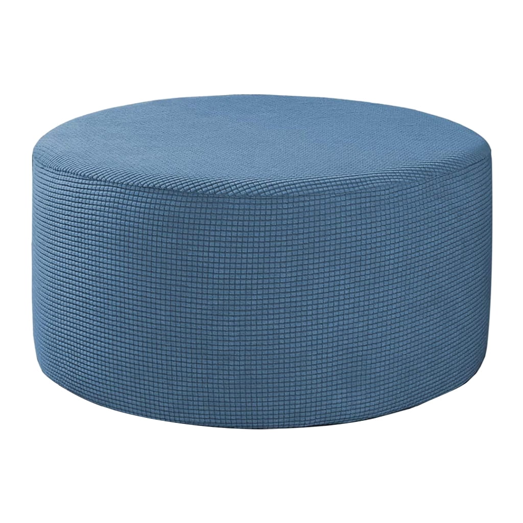 Stretch Ottoman Covers Round Beanbag Removable Footstool Covers Storage
