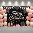 thumbnail image 3 of Pink Theme Happy Retirement Banner Gold Decor Retirement Party Display Balloon Arrangement Gift Box Design Festive Backdrop for Retirement Party Indoor Decoration Photo Backdrop, 3 of 8