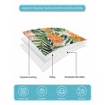 thumbnail image 5 of Orange Green Tropical Leaves Queen Size Down Alternative Comforter, Lightweight Comforter Quilt Bedding Set with Pillow Shams Summer Palm Floral All Seasons Bed Comforter Duvet Insert 90"x96", 5 of 7