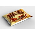 thumbnail image 2 of Ambesonne Vintage Car Pillow Sham 2 Pack, American, 30"x20", Yellow Red Brown, 2 of 3