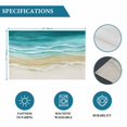 thumbnail image 6 of Turquoise Summer Beach Coastal Placemats Set of 4, Nautical Beige Seaside Placemats for Dining Table, Place Mats for Kitchen Tabletop, Waterproof Wipeable Dining Table Mats Set, 6 of 9