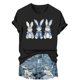 thumbnail image 2 of Haivin Easter Shirts for Women Happy Easter Bunny with Glasses Blouse Casual Graphic Spring Colorful Tops Tee, 2 of 6