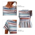 thumbnail image 5 of Robe d'Été, Simple Col Rond Type Lose Robe d'Été Décontractée Manches Courtes pour l'École Kaki M, 5 of 5