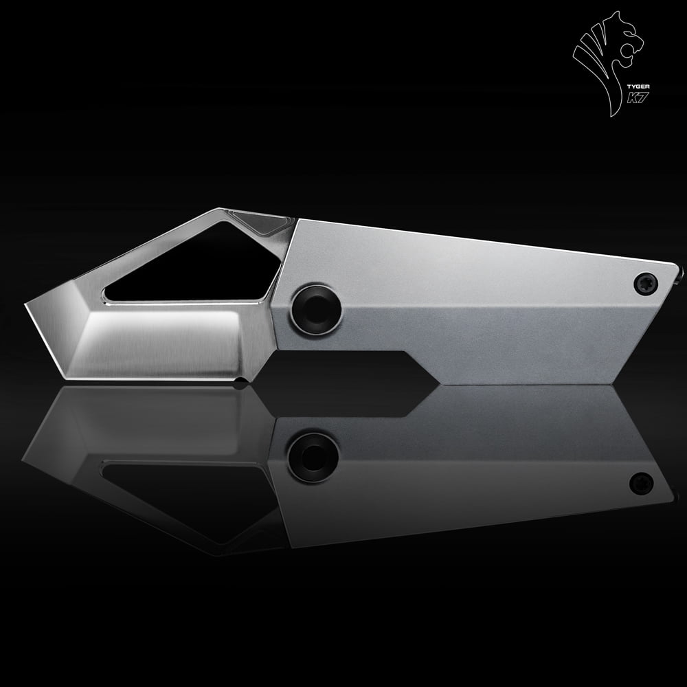 Tyger K7 EDC Folding Pocket Knife | Satin Finish Ultra Premium M390 Steel Blade | Titanium Alloy Handle | TG-KF9M3577