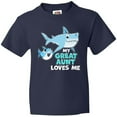 thumbnail image 3 of Inktastic My Great Aunt Loves Me with Cute Sharks Youth T-Shirt, 3 of 5
