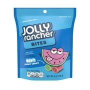 JOLLY RANCHER, Bites Assorted Green Apple and Watermelon Flavored Chewy Candy, Unwrapped, 8 oz, Resealable Bag