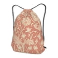 thumbnail image 3 of XMXT Unisex Drawstring Backpack for Women Men, Elegant Orange Floral Waterproof Gym Bag String Bags for Shopping Sport Travel, m, 3 of 8
