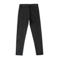 thumbnail image 2 of Kmbangi Men Ripped Straight-leg Jeans, Solid Color Denim Pants with Pockets, 2 of 9