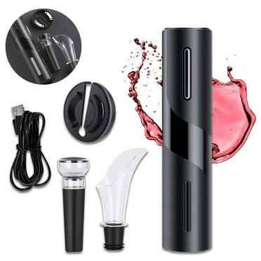 Ozeri Pro Electric Wine Bottle Opener with Wine Pourer, Stopper, Foil ...