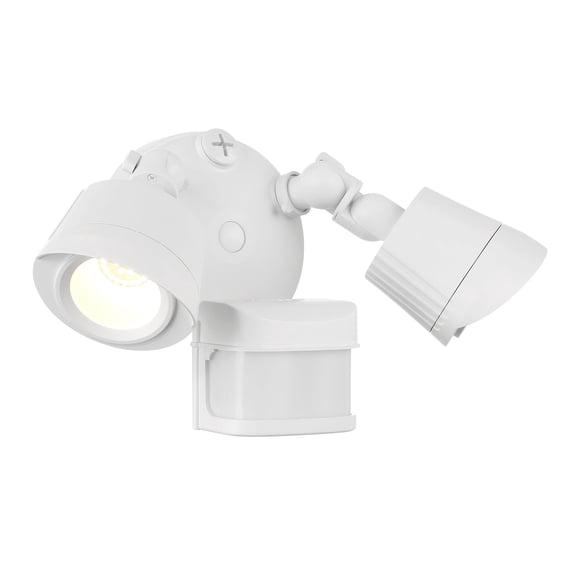 LED Motion Sensored Double Flood Light in White