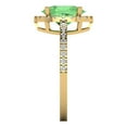 thumbnail image 3 of Clara Pucci 14K Yellow Gold 2.27ct Green Solitaire with Accents Ring, 3 of 7