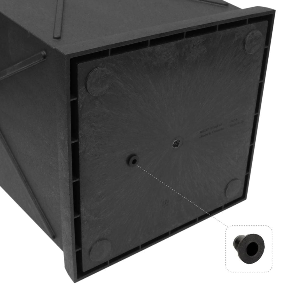 Tierra Verde 15in W x 26in H Allegro Monarch Recycled Self-Watering Indoor/Outdoor Column Planter-Black