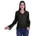 thumbnail image 4 of Moomaya Kurta Col Kurta Dentelle Détails Imprimé Manches Longues Tunique, 4 of 5