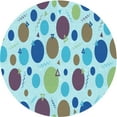 thumbnail image 1 of Ahgly Company Indoor Square Patterned Steel Blue Area Rugs, 3' Square, 1 of 6