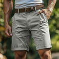 thumbnail image 2 of nerohusy Mens Athletic Shorts Cargo Shorts for Men Elastic Waist Outdoor Workout Hiking Shorts Work Short Pants with Multi-Pockets Gray,M, 2 of 5