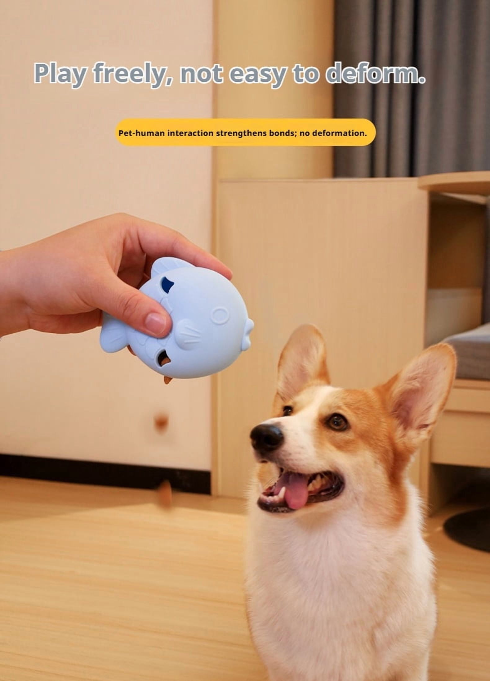 Fish-Shaped Dog Treat Dispenser Toy, Food-Grade Silicone Slow Feeder for Boredom Relief, Self-Entertainment & Pet Interaction, Durable Chew Toy with Treat Leakage Design, Teeth Cleaning Surface