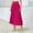 Hot Pink, variant on Womens Pleated Skirt High Waisted A Line Midi Long Shirring Skirts Summer Trendy Casual Lightweight Elegant Skirts
