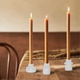 thumbnail image 6 of 3-Piece Tapered Glass Candle Holders Set | Modern Table Centerpieces for Wedding, Party & Home Decor | Clear, Pink, Orange, Gray or Green, 6 of 6