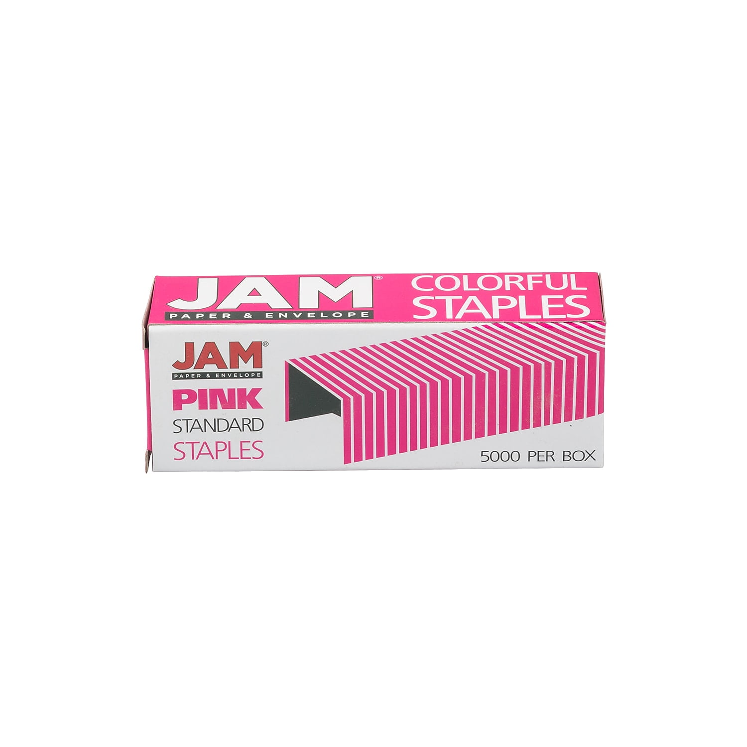 JAM Paper Colorful Staples 1/4'' Leg Length Pink 5000/Box (335PIZ)