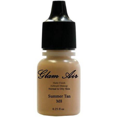 Glam Air Airbrush Makeup Foundation Water Based Matte M8 Summer Tan (Ideal for Normal to Oily Skin) (Best Base For Oily Skin)