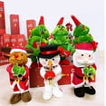 thumbnail image 2 of Musical Moving Christmas Plush Decoration Electric Swing Function Festival Party Decoration for Home Office, 2 of 9