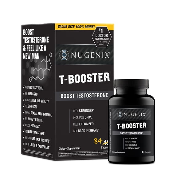 Nugenix T Boost Free Testosterone Booster for Men, Hormone Supplement, 84 Count
