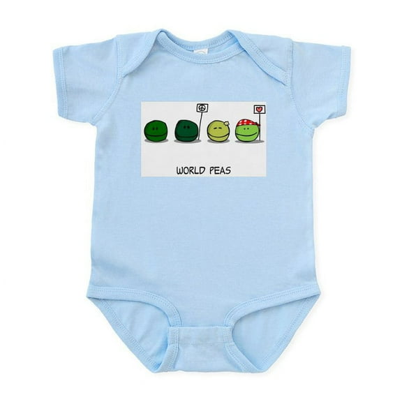 CafePress - World Peas Infant Creeper - Baby Light Bodysuit, Size Newborn - 24 Months