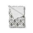 thumbnail image 2 of Dutch Soft Flannel Fleece Throw Blanket, Traditional Netherlands Illustration with Hand Drawn Windmills Tulips, Cozy Plush for Indoor and Outdoor Use, 50" x 70", Brown and White, by Ambesonne, 2 of 6