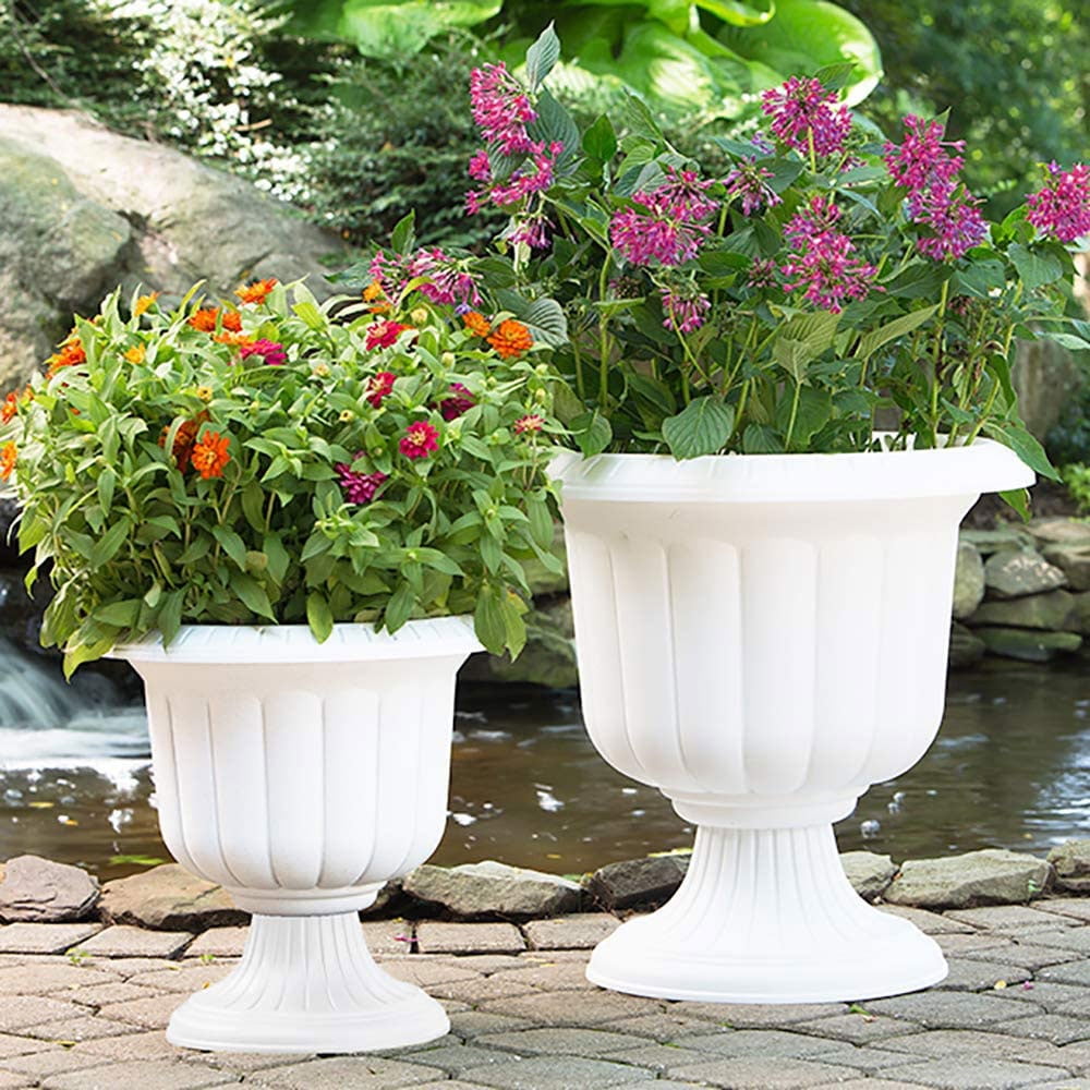 Root & Vessel Classic Urn Planter, White, 19"