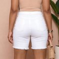 thumbnail image 4 of adaychics High Waisted Jean Shorts Crossover Frayed Hems Jean Shorts Trendy Casual Jorts for Everyday Wear, 4 of 7