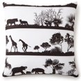 thumbnail image 1 of Colcha Linens CP-AF-PS-EU African Safari Euro Sham - White Background, Black Print, 1 of 1