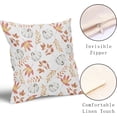 thumbnail image 4 of Fall Leaf and Pumpkin Pillow Covers 18x18 Inch Autumn Maple Leaf Thanksgiving Linen Decorative Throw Pillow Case Cushion Cover Set of 2 for Bedroom Sofa Living Room Couch Chair, 4 of 6