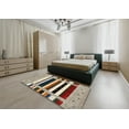 thumbnail image 5 of Ahgly Company Machine Washable Indoor Square Contemporary Brown Area Rugs, 7' Square, 5 of 7
