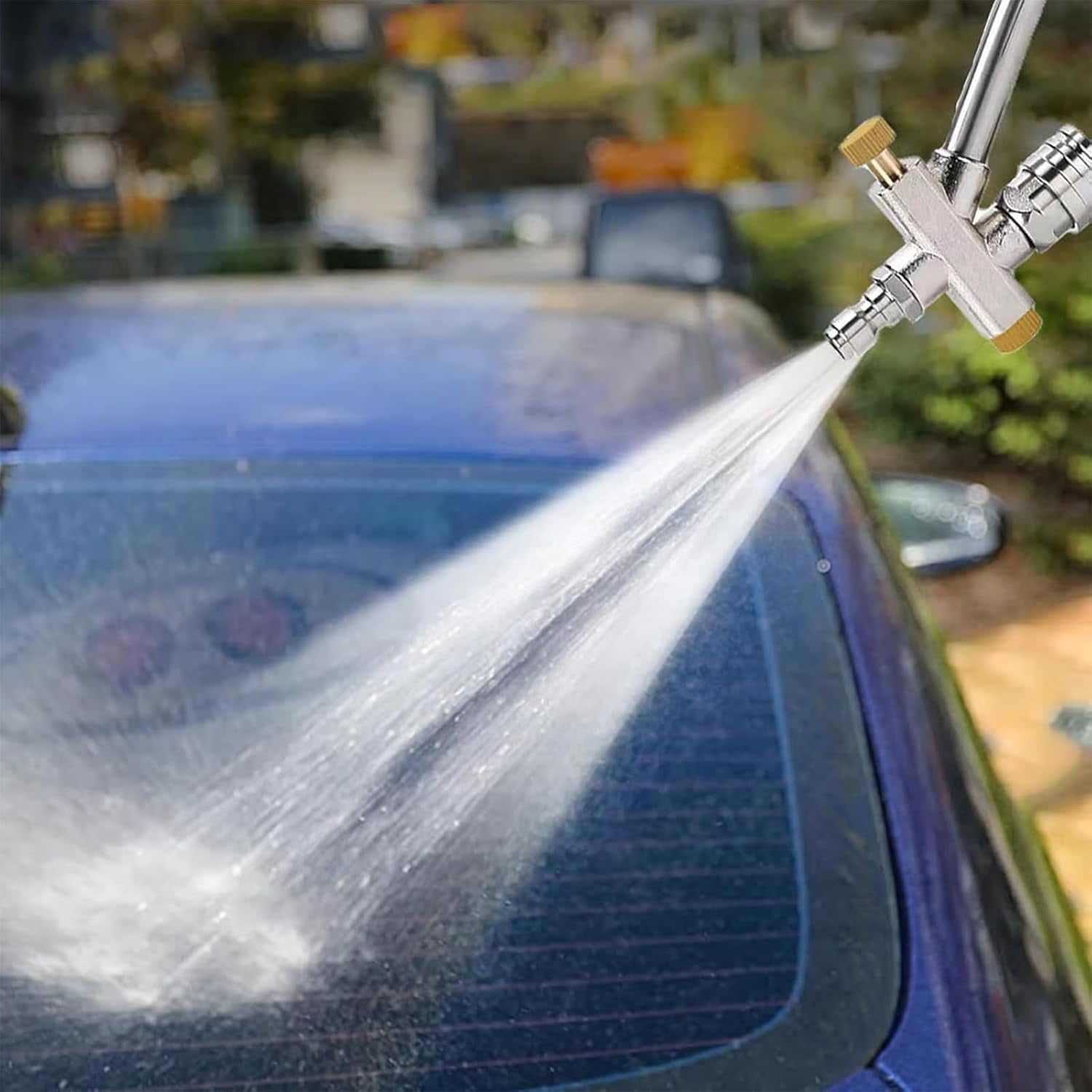 2-in-1 High-Pressure Car Washer Nozzle Accessories, High Pressure Power Washer Wand Tools, 1/4" Quick Connect, with 5/7 Nozzles for Outdoor Lawn Plant Watering, Car Pet Washing (5 Nozzles)