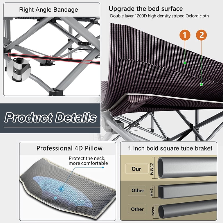 Camping Beds For Adults ABORON Folding Camping Cot For Adults – 500lb ...