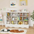thumbnail image 2 of Costway 34.5" Kids Bookshelf with Anti-Tipping Kits Multi-functional Display Rack White, 2 of 12