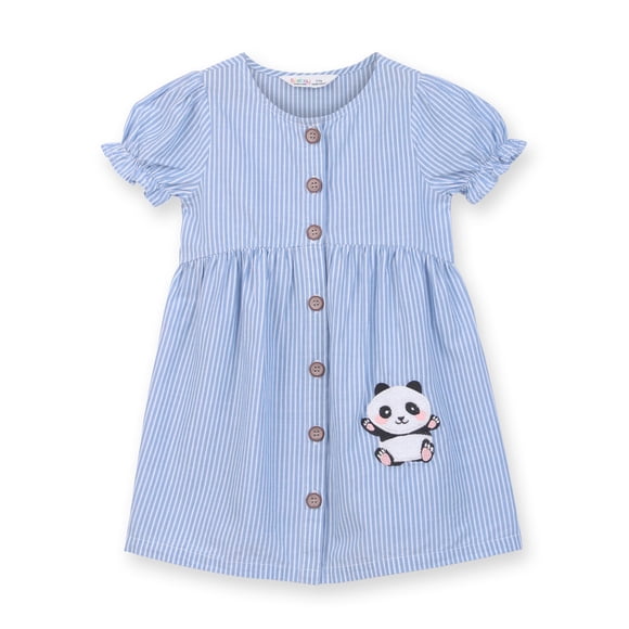 Vestido Beebay con aplique de panda azul, 4 años