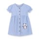 thumbnail image 1 of Vestido Beebay con aplique de panda azul de algodón para 2 años, 1 of 5