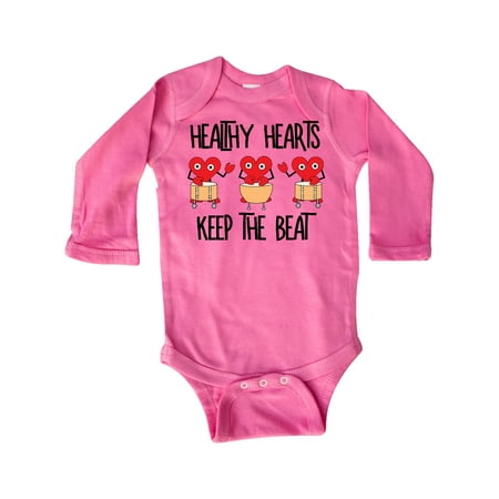 

Inktastic Healthy Hearts Gift Baby Boy or Baby Girl Long Sleeve Bodysuit