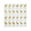 Pack of 20 Flamingo Gold Foil Cocktail Napkins 5" x 5"