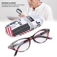 thumbnail image 4 of Reading Glasses Fashionable Unisex Rhinestones Decoration Clear Lens Reading Glasses+200 Red Stripe Frame ANGGREK Otros, 4 of 8