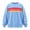 Light Blue, variant on Tqcoqu Sweatshirt for Women with Rainbow Striped,Loose Fit Pullover Shirts Round Neck Long Sleeve Casual Tops Daily Wear