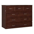 thumbnail image 1 of Atlin Designs Coffre-Lit Escamotable Double en Bois Massif Noyer avec Matelas Non Assemblé, 1 of 16