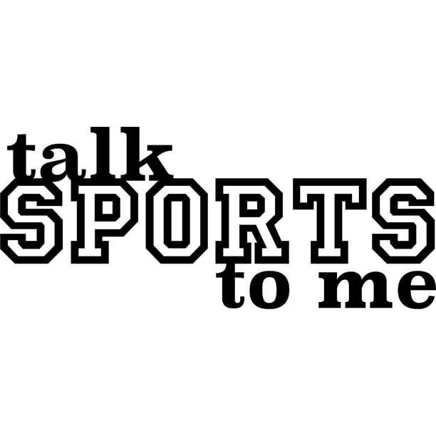 Talk Sports To Me Varsity Funny Love Obsession Wall Decals for Walls Peel and Stick wall art murals Black Small 8 Inch Talk Sports To Me Varsity Funny Love Obsession Wall Decals for Walls Peel and Stick wall art murals Black Small 8 Inch