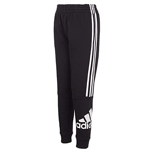 adidas boys Core 3-stripes Joggers Pants, Black, 7 US