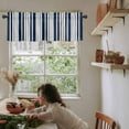 thumbnail image 6 of Stripe Window Valances for Kitchen, Gray Blue Contrast Abstract Minimalist Rod Pocket Valances Windows Treatments Curtains for Living Room Bathroom Bedroom Decoration 60" x 18", 6 of 8