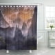 thumbnail image 1 of ABPHQTO Castillo medieval azul en paisaje de fantasía Atardecer de verano Hada verde Cortina de ducha 150x180 cm, 1 of 1